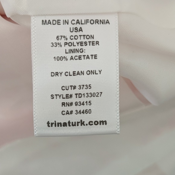 Last chance! Huge reduction. Trina Turk pink and white striped structured dress - Picture 8 of 9